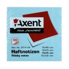 Стікери Axent 75*75*100 л блакитний пастель 2314-04-A