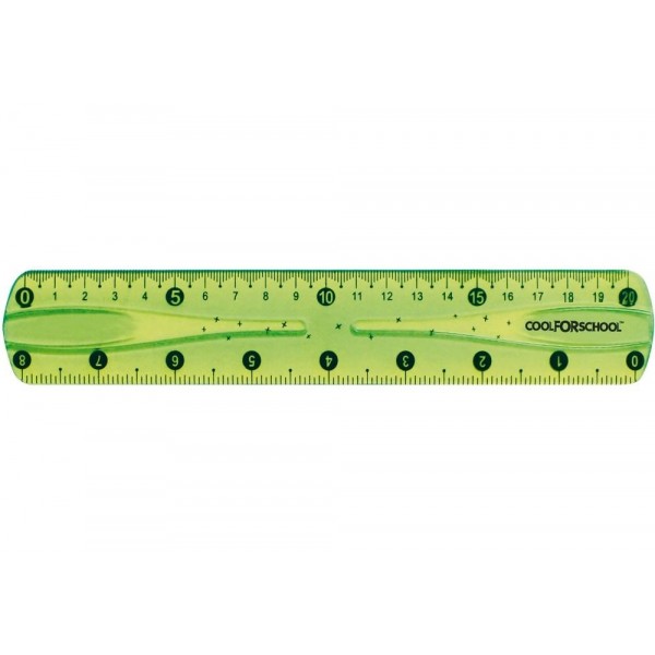 Линейка 20 см пластик CoolForSchool, гибкая CF81336