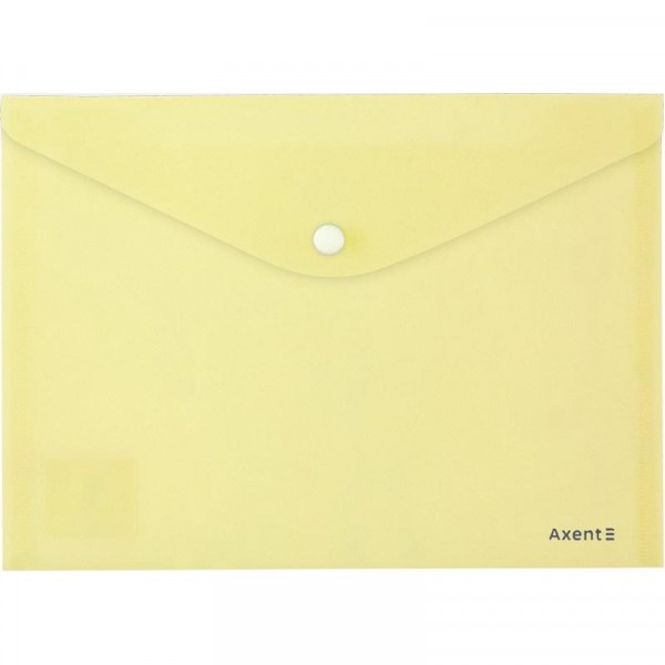 Папка на кнопке А5 Axent Pastelini, желтая 1522-08-A