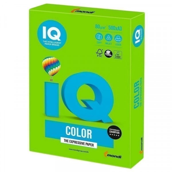 Бумага А3 IQ Color MA42 насыщенный салатовый IQCol А3/80-MA42