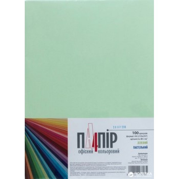 Бумага А4 IQ Color MG28 пастель зелёный 100 л А4/80-MG28//100л