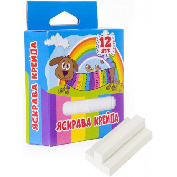 Мел белый 12 шт iTEM, квадратный iTEM110706P