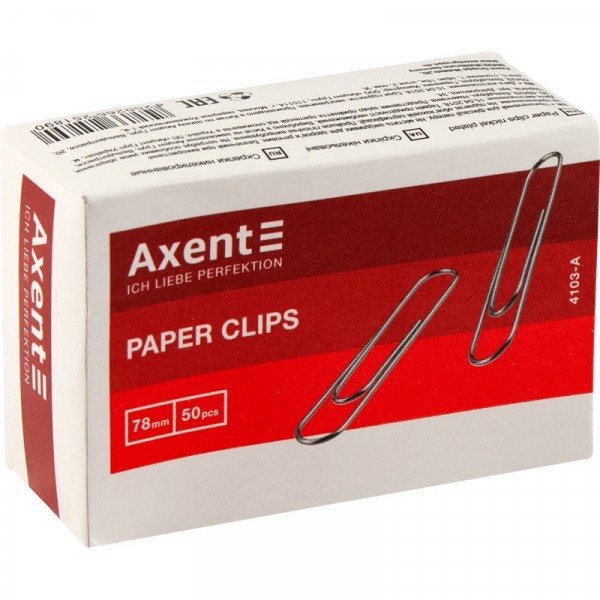 Скрепки круглые Axent 78 мм 50 шт 4103-A