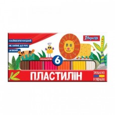 Пластилін 1 Вересня Zoo Land 6 кол 120г 540512