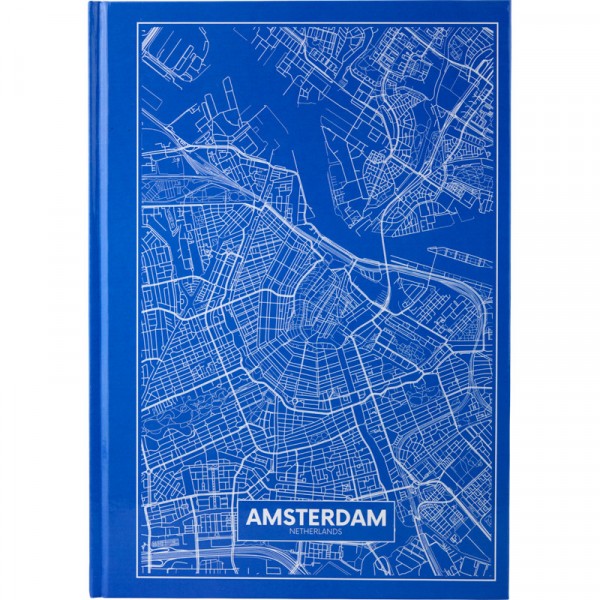 Книга учета А4 96 л тв переплет клетка Maps Amsterdam 8422-507-A