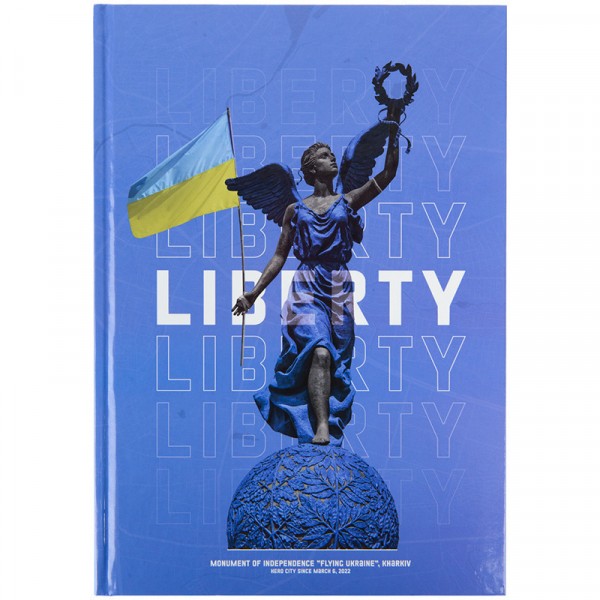 Книга записная А4 96 л тв переплет клетка Liberty синяя 8422-551-A