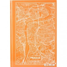 Зошит А4 96 л тв палітурка клітка Maps Prague 8422-542-A