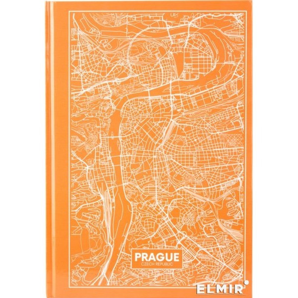 Книга учета А4 96 л тв переплет клетка Maps Prague 8422-542-A