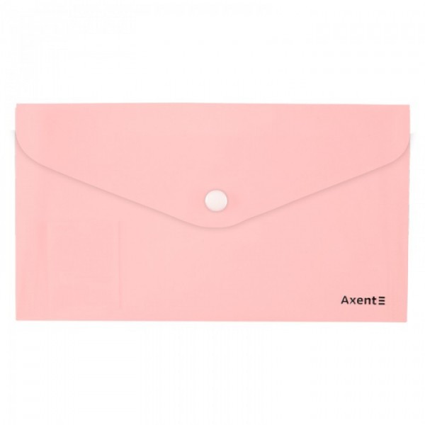 Папка на кнопке Е65 Axent Pastelini, розовая 1414-10-A