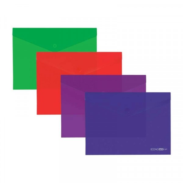 Папка на кнопке А4 Economix Light, ассорти E38301