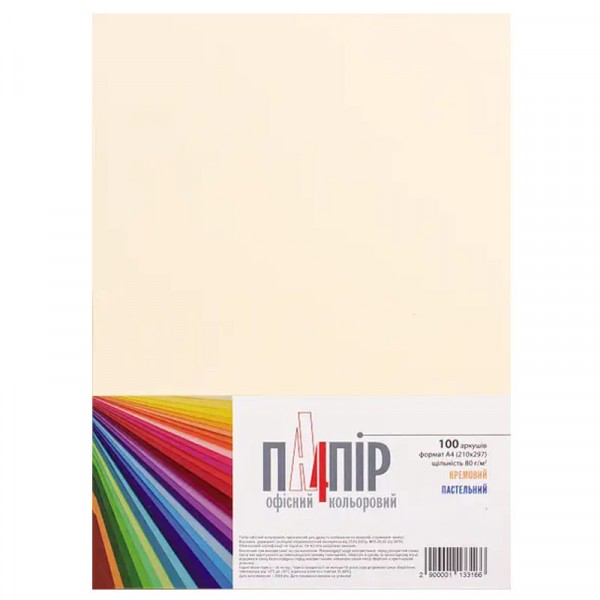 Бумага А4 IQ Color CR20 пастель кремовый 100 л А4/80-CR20/100л