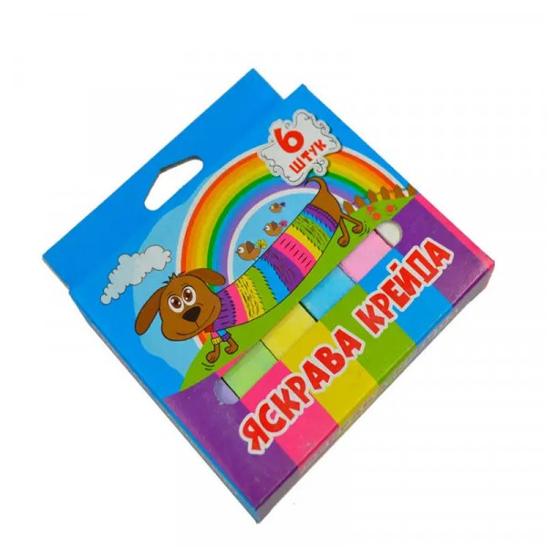 Мел цветной JUMBO 6 шт iTEM, квадратный, уп.картон iTEM10019C06