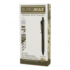 Ручка масляная автомат Buromax Military 0,7 синяя BM.8369