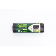Пакеты для мусора 60л/20шт ЕКО B. 8мкм 60х70см HD, черные 4820127250333