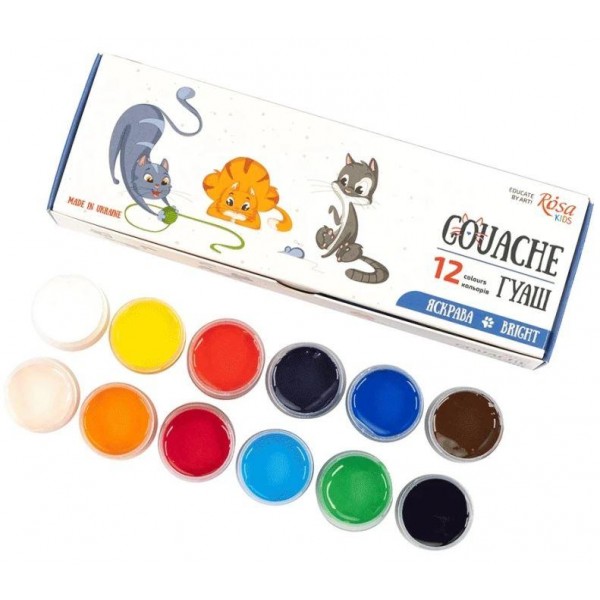 Гуаш Rosa Cats 12кол/10мл 301103