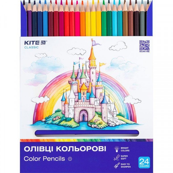 Карандаши Kite Classic 24 цв K-055