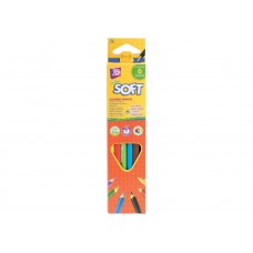 Карандаши CoolForSchool Extra Soft трехгранные 6 цв CF15142