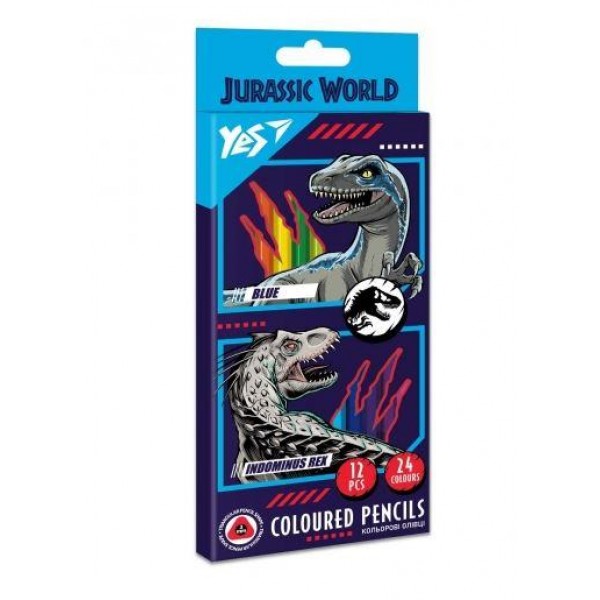 Карандаши Yes Jurassic World 12/24 цв 290679