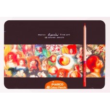 Карандаши Marco FineAr кедр металл пенал круглые 48 цв FineArt 3100-48TN