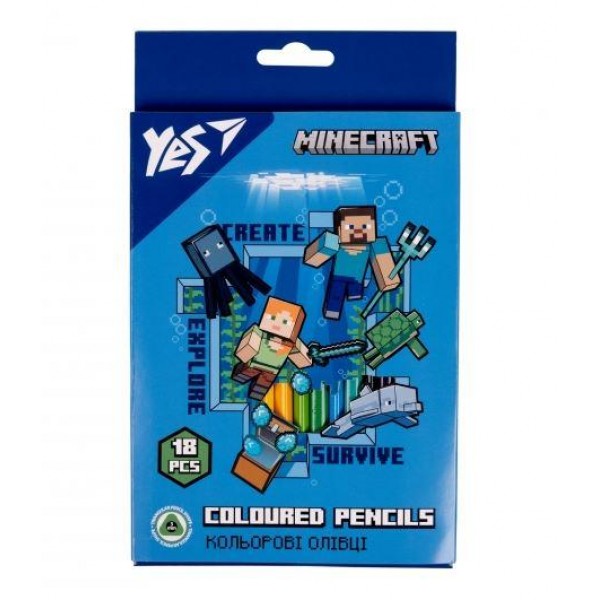 Карандаши Yes Minecraft 18 цв 290715