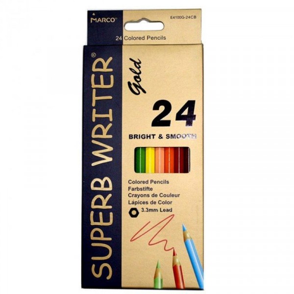 Карандаши Marco Superb Writer Gold 24 цв. 4100G-24CB