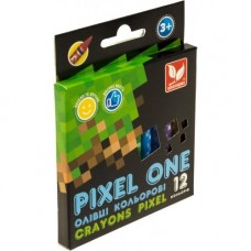 Мелки восковые Школярик Crayons Pixel One 12 цв 316121007-UA