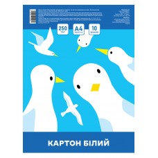 Набор белого картона А4 10 л 250 г/м2 БК А4 10