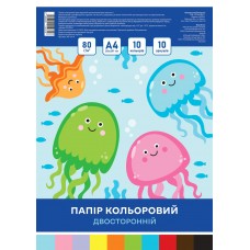 Набор цветной бумаги двусторонний А4 10 л 10 цв А4 10/10