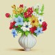 Алмазная мозаика Цветы в вазе 25х25 см BH027