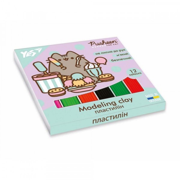 Пластилін Yes Pusheen 12 кол 240г 540669