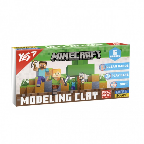 Пластилін Yes Minecraft 6 кол 120г 540650