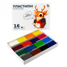 Пластилин 7С 16цв. 128г, стек 7C31602
