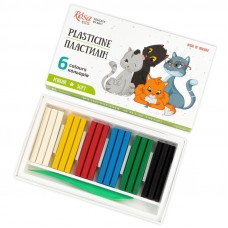Пластилін ROSA Kids Cats 6 кол 96г стек 302101