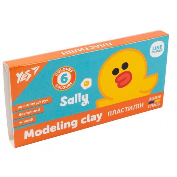 Пластилін Yes Line Friends 6 кол 120г 540625