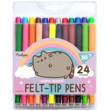 Фломастеры YES Pusheen rainbow 24 цв 650555