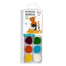 Акварель Rosa Cats 12 кол., б/к, пластик 301202