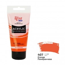 Краска акриловая оранжевая (407) 75 мл Rosa Studio 32241407