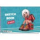 Альбом для рисования А4 30 л спираль 100г/м2 УФ лак STAR Ассорти дев PB-SC-030-8545
