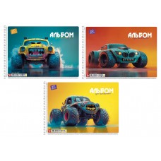 Альбом для рисования А4 20 л спираль 120 г/м2 УФ лак 8028 Ассорти мал PB-SC-020-8028
