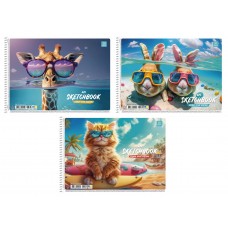 Альбом для рисования А4 20 л спираль 100 г/м2 8537 STAR Ассорти уни PB-SC-020-8537