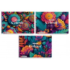 Альбом для рисования А4 40 л спираль 120 г/м2 568 Ассорти дев PB-SC-040-568