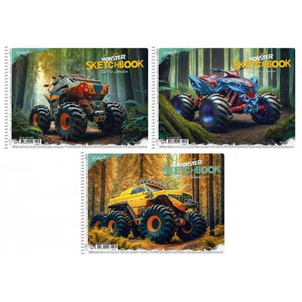 Альбом для рисования А4 20 л спираль 100 г/м2 8505 STAR Ассорти мал PB-SC-020-8505
