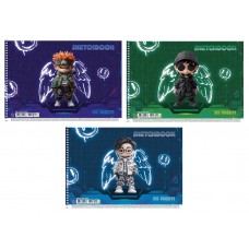 Альбом для рисования А4 30 л спираль 100г/м2 УФ лак STAR Ассорти хл PB-SC-030-8544