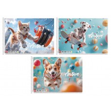 Альбом для рисования А4 20 л спираль 120 г/м2 8026 Ассорти уни PB-SC-020-8026