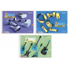 Альбом для рисования А4 20 л спираль 120 г/м2 8013 Ассорти уни PB-SC-020-8013