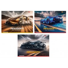 Альбом для рисования А4 30 л склейка 100г/м2 УФ лак STAR Ассорти хл PB-GB-030-8528