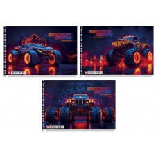 Альбом для рисования А4 30 л спираль 120г/м2 УФ лак Ассорти хл PB-SC-030-8032