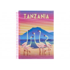 Блокнот А5 80 л спираль клетка пластик обл Travelling: TANZANIA E21953-06