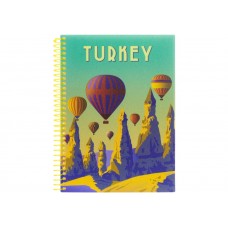 Блокнот А5 80 л спираль клетка пластик обл Travelling: TURKEY E21953-05