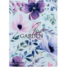 Тетрадь А4 96 л скоба клетка Purple Garden 4782-6-A